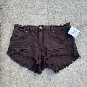 NWT Oneill black denim shorts